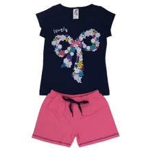 Kit Lote 3 Conjuntos Roupa Infantil Juvenil Menina Feminina  Atacado Barato Verão 10 Ao 16 Anos - Multicolorido - Visão 3