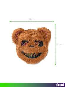PICOOL Máscara LED para Halloween Oso Sangriento de Terror Fiesta de Neón - Morado - Ver 8