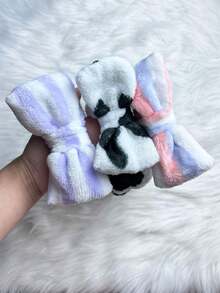 1pc Cute Bowknot Headband For Women, Elastic Hairband For Makeup, Face Washing And Spa - Purple - View 4