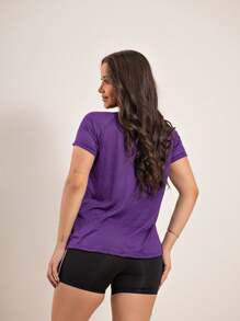 Women Sports Tees & Tanks - 紫色 - 查看 3