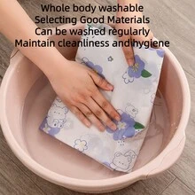 1pc Home Stand Fan Cover, Dustproof, Waterproof, Fully Enclosed, Dirt-resistant - blue floral - View 4