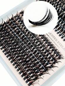 Asiteo 30d 40d混合個別睫毛280入lash Clusters Diy Lash 40d 9-16mm混合睫毛,配有seal Lash和bond Glue,牢固持久的黏附睫毛套裝 - 黑色 - 查看 5