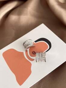 Stud Earrings - 銀色 - 查看 9