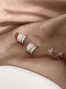 Stud Earrings - 銀色 - 查看 5