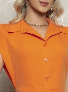 Women Jumpsuits - 橘色 - 查看 4