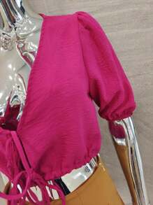 Women Tank Tops & Camis - 玫紅色 - 查看 3