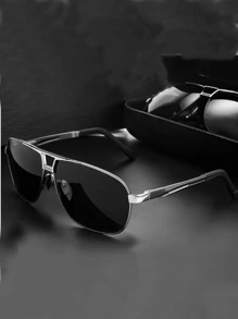 1 件装男士日夜两用偏光时尚眼镜适合钓鱼、驾驶、骑自行车、户外运动优雅 - 黑色 - 查看 1