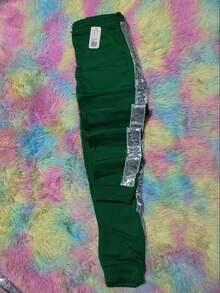 PANTS CON BRILLOS LATERALES STILO MODERNO Y CASUAL - Verde - Ver 4