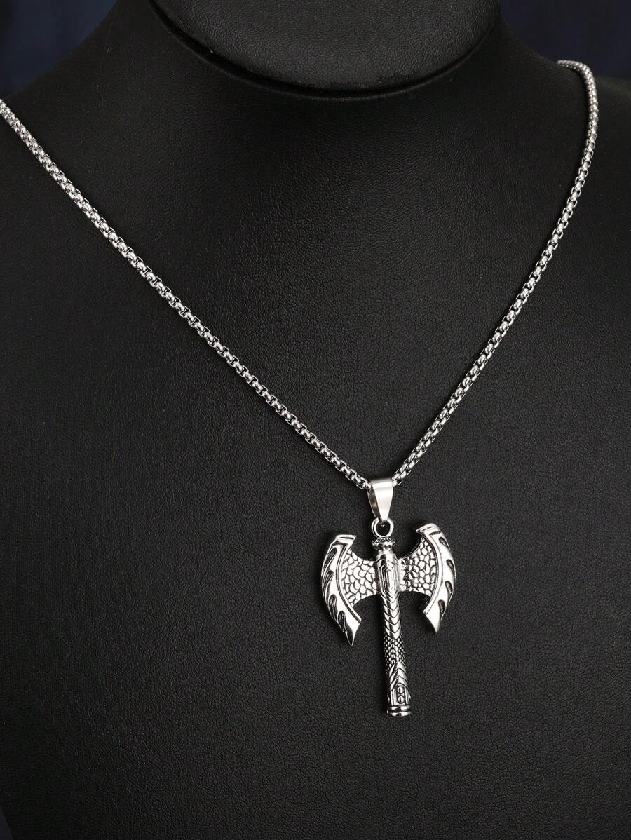 Dây chuyền mặt dây chuyền nam - Màu Bạc Cổ - Xem 1