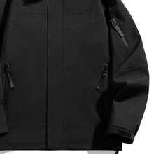 Men's Outdoor Autumn And Winter Waterproof Jacket - Black - View 2