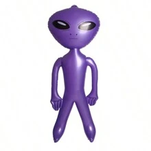 1pc Decoration, Pvc Inflatable Alien Doll - Green - View 8