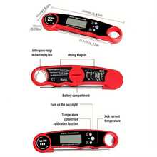 折疊式防水電子食物溫度計,廚房家用烤肉溫度計,食物水溫計