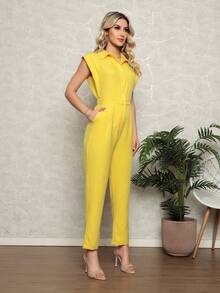 Women Jumpsuits - 黃色 - 查看 2