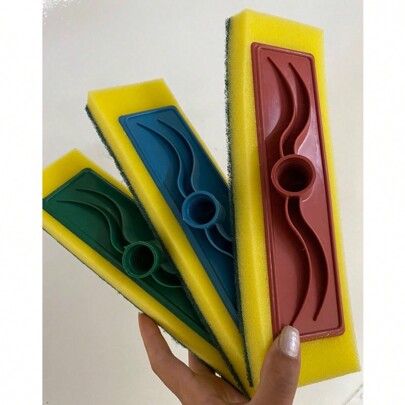 kit 3 Rodo abrasivo lava azulejo limpa piso Esfregão