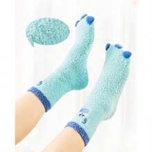 Miniso Disney Pixar Sullivan Series Dễ Thương Sang Trọng Ấm Áp Mềm Mại Và Thân Thiện Với Làn Da Chống Trơn Trượt Ở Nhà - Màu xanh nhạt - Xem 3