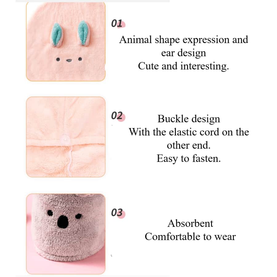 Miniso Extra Soft Hair Dyring Towel Wrap Koala SHEIN USA