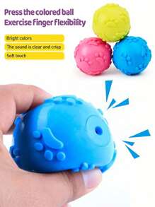 1pc Random Color Pet Bite Sounding Toy With Paw Pattern For Dogs - Multicolor - View 1