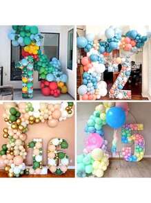 1 bộ 100cm/39inch Tấm bảng Quả bóng bay Khung trang trí Buổi tiệc Đồ trang trí Lớn Quả bóng bay Hộp trữ DIY Quả bóng bay Bối cảnh Khung trang trí - Trắng - Xem 4