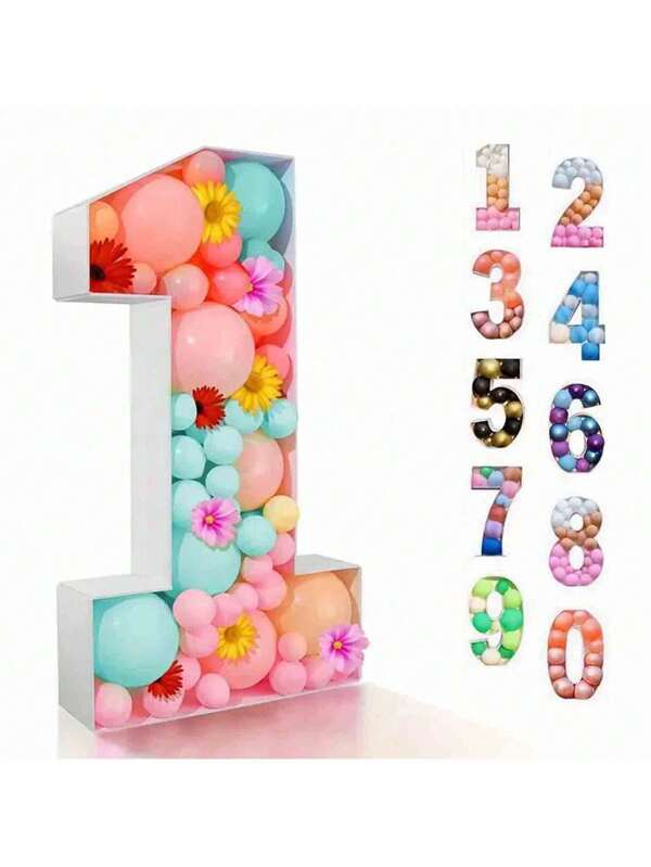 1set 100cm/39inch Kt Board Balloon Frame Party Decoration Large Balloon Storage Box Diy Balloon Background Frame