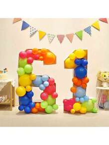 1 bộ 100cm/39inch Tấm bảng Quả bóng bay Khung trang trí Buổi tiệc Đồ trang trí Lớn Quả bóng bay Hộp trữ DIY Quả bóng bay Bối cảnh Khung trang trí - Trắng - Xem 5