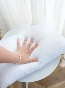 1 件白色布艺抱枕内衬，方形软垫内衬蓬松填充物，适用于家居装饰、床、沙发、长沙发和汽车、床上用品、抱枕内衬、床用枕头 - 白色 - 查看 5