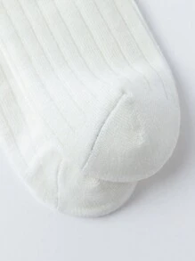 2 Pairs Girls' Cartoon Print Straight Mid-Calf Socks, Thin Design, Suitable For Everyday Wear, All Season