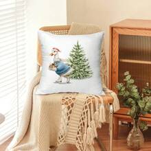 Christmas Tree Pattern Pillowcase, Festive Decoration Cushion Cover For Home Sofa Pillow - Champagne - View 6