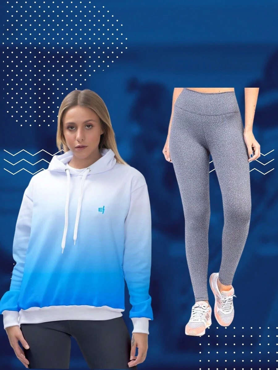 Women Sports Sweatshirts - 灰色 - 查看 1