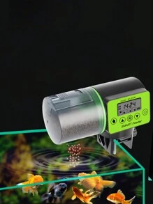 1pc Automatic Fish Tank Feeder, Smart Timed Auto Fish Food Dispenser, Suitable For Open-Top Aquariums Or Tanks With Fixed Edges, For Fish Feeding - Multicolor - View 3