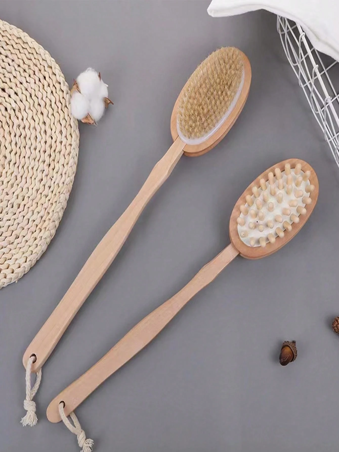 Minkissy Milchschorf Bürste 2 Stück - Sanfte Baby Kopfhautbürste Gegen Schuppen