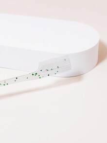 1pc Transparent Handle Edge Control Brush, With Abs Material, Dual-sided Edge Brush And Control Comb, 2 In 1 - Green - View 2