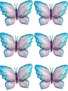 1 件蝴蝶气球装饰生日派对大铝箔气球、婚礼装饰、氦气球、迎婴派对、圣诞节 - 淡紫色 - 查看 1