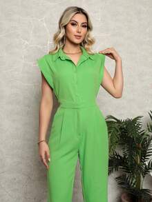 Women Jumpsuits - 綠色 - 查看 5