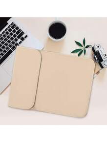 MOSISO Laptop Sleeve Compatible with MacBook Air 13 inch M2 A2681 M1 A2337 A2179 A1932/Pro 13 M2 M1 A2338 A2251 A2289 A2159 A1989 A1706 A1708, Faux Suede Leather Envelope Case with Small Bag - 杏 - 查看 5