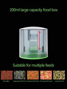 1pc Automatic Fish Tank Feeder, Smart Timed Auto Fish Food Dispenser, Suitable For Open-Top Aquariums Or Tanks With Fixed Edges, For Fish Feeding - Multicolor - View 6