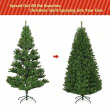 Lifezeal 5Ft Pre-Lit Artificial Christmas Tree Hinged 150 LED Lights - 綠色 - 查看 6
