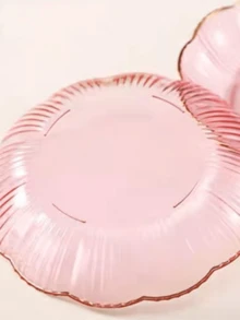 1 pieza Bandeja de comida de plástico unicolor rosado para casa - Rosa Pálido - Ver 4
