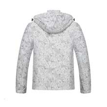 Men's Autumn Windproof & Waterproof Single Layer Outdoor Quick-drying Trekking Jacket, Plus Size - White - View 2