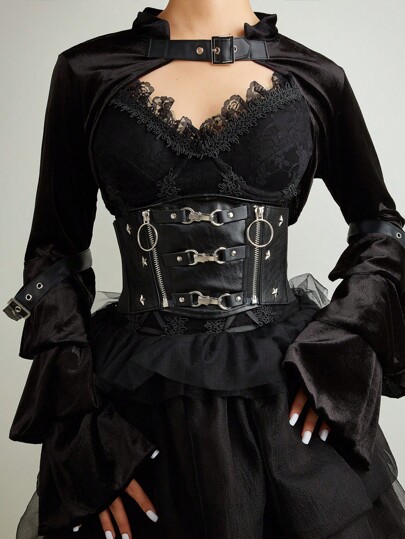 حزام تدريب الخصر/سرة أنيقة وجذابة للنساء، مثالي للحفلات والسهرات والمواعيد في الصيف، نمطان: قطعة/شريط، إكسسوارات هالوين للسحرة للنساء لفساتين الجوث والبنك، حزام سرة للنساء لفساتين، حزام تدريب الخصر لتنحيف الخصر والتحكم في البطن