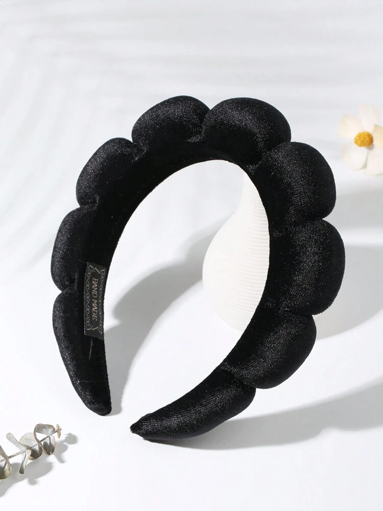 Solid Fluffy Headband,Hairband,Hair Hoop,Hair Accessories Headbands, Black