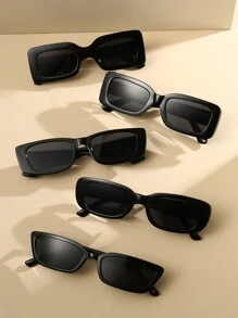 5副复古时尚女式眼镜，适合运动、街头穿搭、度假、旅行、钓鱼、驾驶、海滩、户外活动、节日、郊游、街头服饰配饰、运动、派对等场合。 - 彩色 - 查看 2