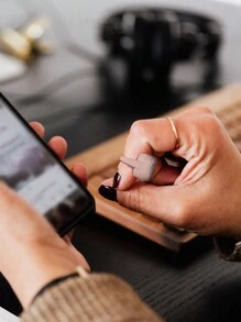 迷你指環無線遙控多功能指尖攝影 - 粉色 - 查看 2