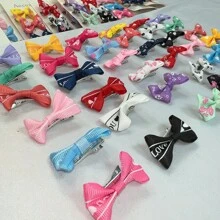 36pcs Assorted Cute Mini Bun Hair Clip Cute Baby Bangs Clip - Nhiều màu - Xem 1