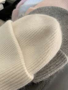 FADZOYLE 1ps Black Slouchy Cuffed Beanie Hats For Women Winter Knitted Caps Soft Warm Snug Snow Ski Unisex Adult Knit Hat - Black - View 6