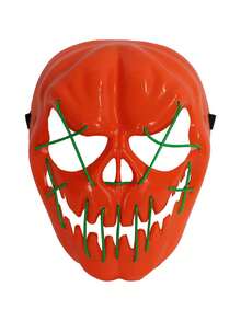 Máscara para halloween iluminada calabaza - Verde - Ver 1