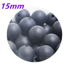 30入組15MM圓形矽膠珠子，用於製作DIY珠寶奶嘴鏈項鍊配件，矽膠集中珠子可用於筆
