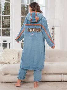 New Winter Thickened Blue Outfit - Blue - View 2