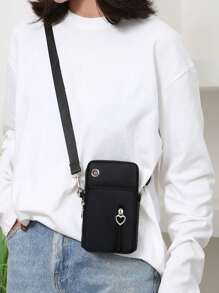 Bolso de teléfono para mujer, mini bolso bandolera, monedero vertical para mujer, bolso de brazo y muñeca para deportes y correr, mini bolso bandolera casual para teléfono con orificio para auriculares, moda para trabajadores de cuello blanco, universidad, trabajo, negocios, traslados, oficina, para aniversario, pareja, regalo de cumpleaños, Día de San Valentín, regalo