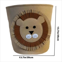 嬰兒衣物、玩具收納筐,可清洗,用於衣物整理 - 薑色 - 查看 3