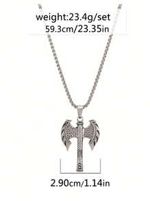 Dây chuyền mặt dây chuyền nam - Màu Bạc Cổ - Xem 5